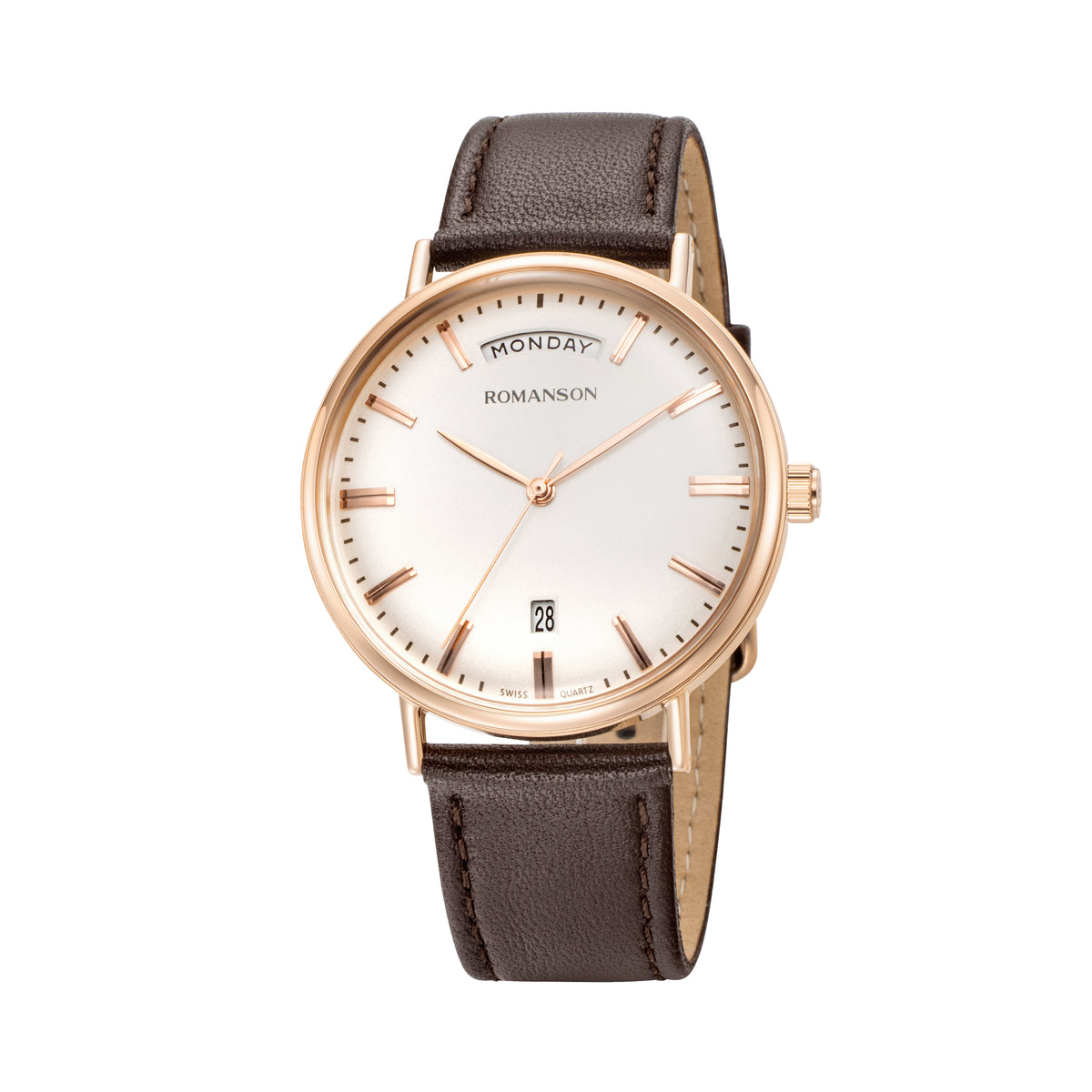 Romanson Brown Men Watch TL4BF006MMRWH