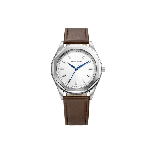 Romanson Classic Brown Mens Watch TL5BF009MMWWH (BROWN)