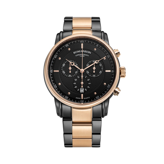 Romanson Quartz Black Men's Watch TM3BS011HMKBK