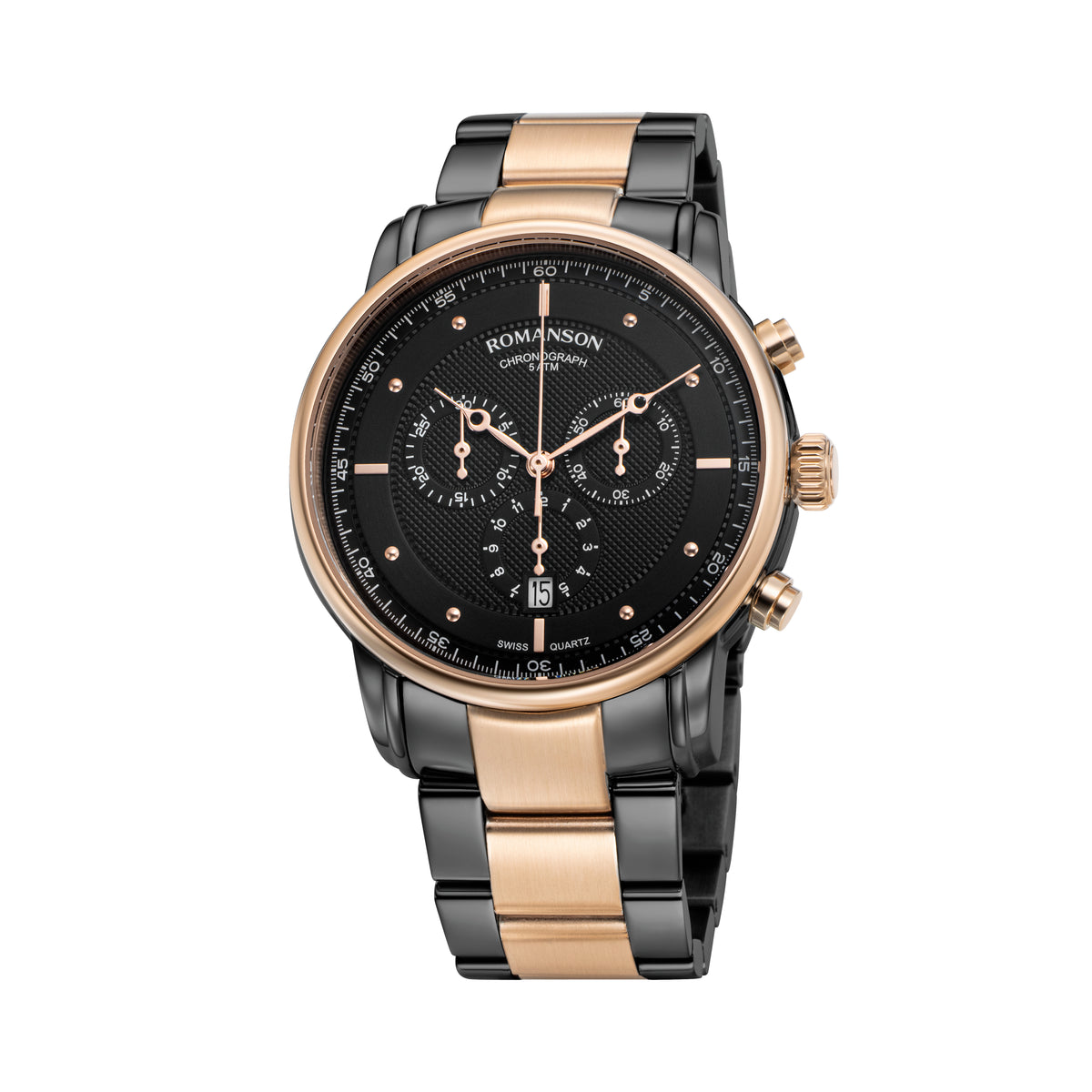 Romanson Quartz Black Men's Watch TM3BS011HMKBK