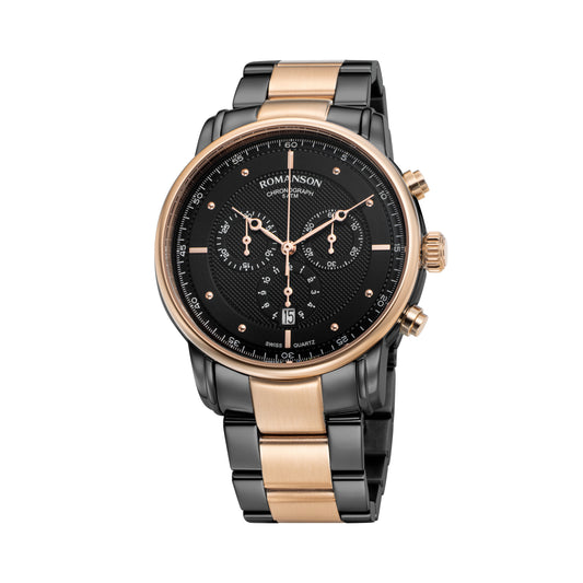 Romanson Quartz Black Men's Watch TM3BS011HMKBK