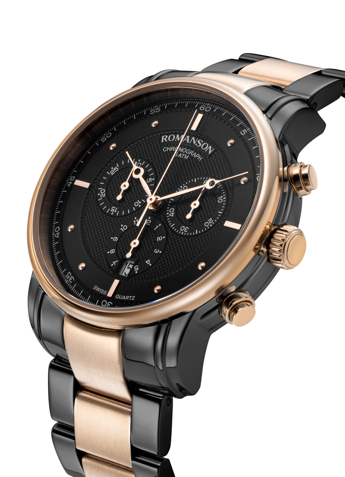 Romanson Quartz Black Men's Watch TM3BS011HMKBK