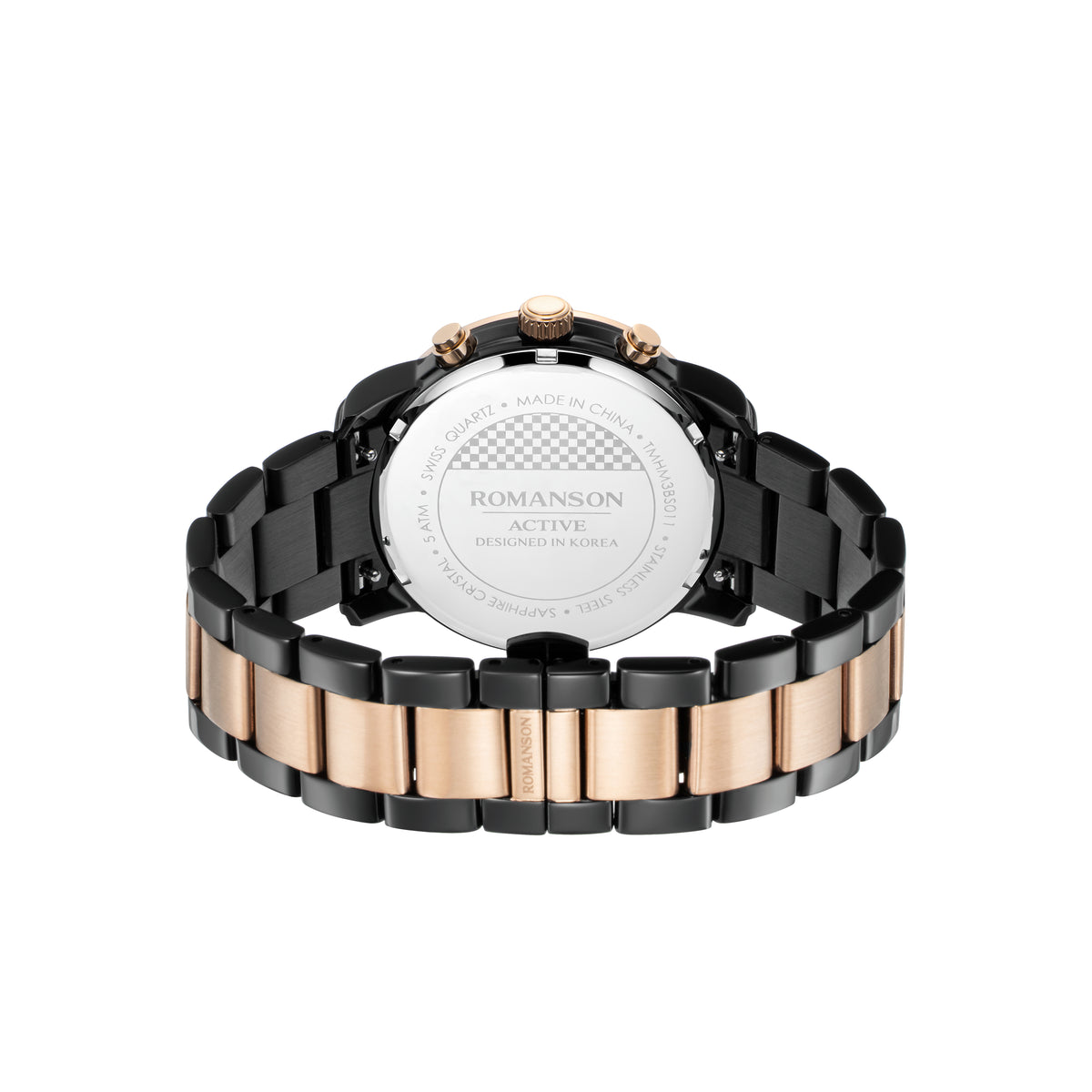 Romanson Quartz Black Men's Watch TM3BS011HMKBK