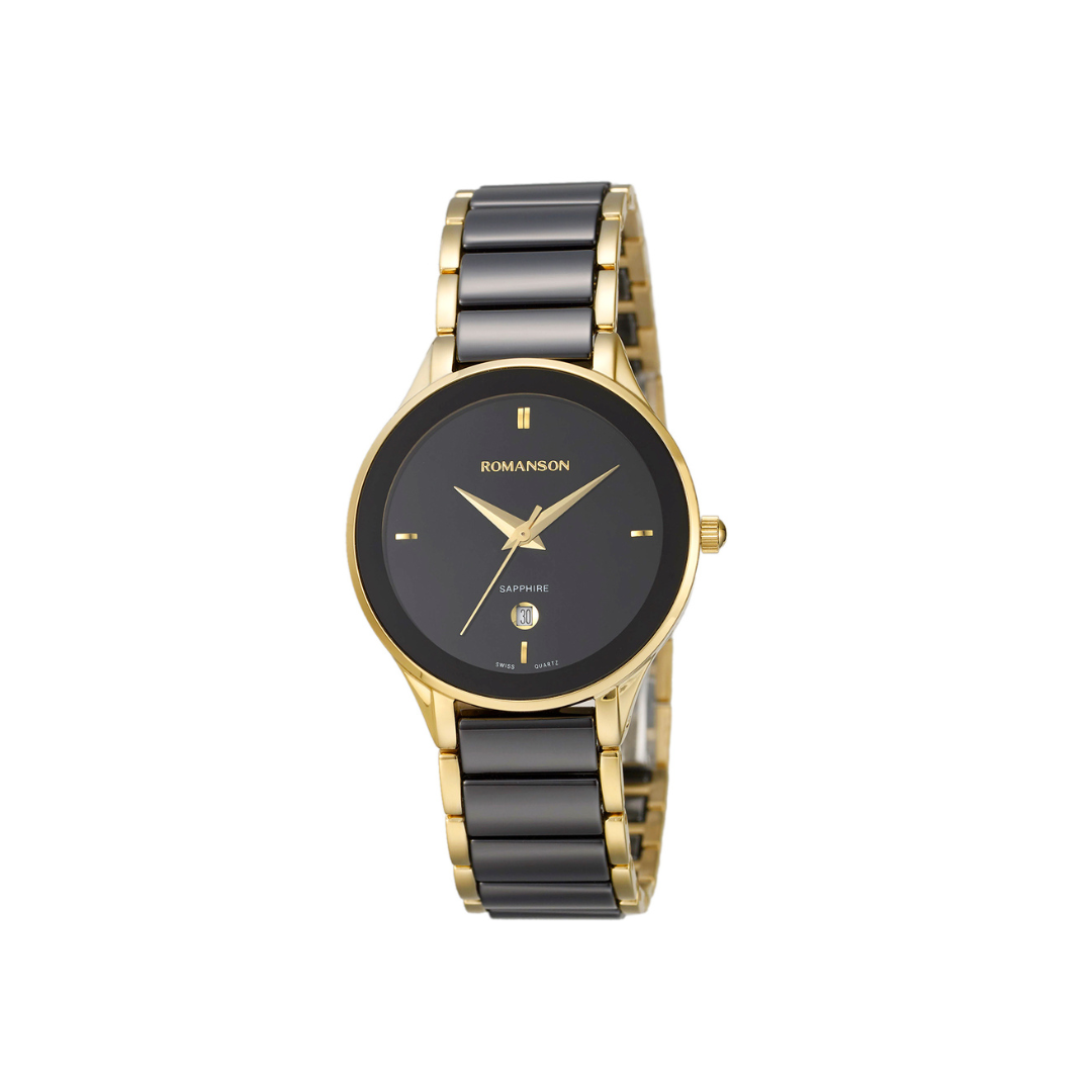 Romanson Ceramic Sapphire Black Women Watch TM4236LLGBK