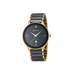 Romanson Ceramic Black and Gold Men's Watch TM4236MMGBK