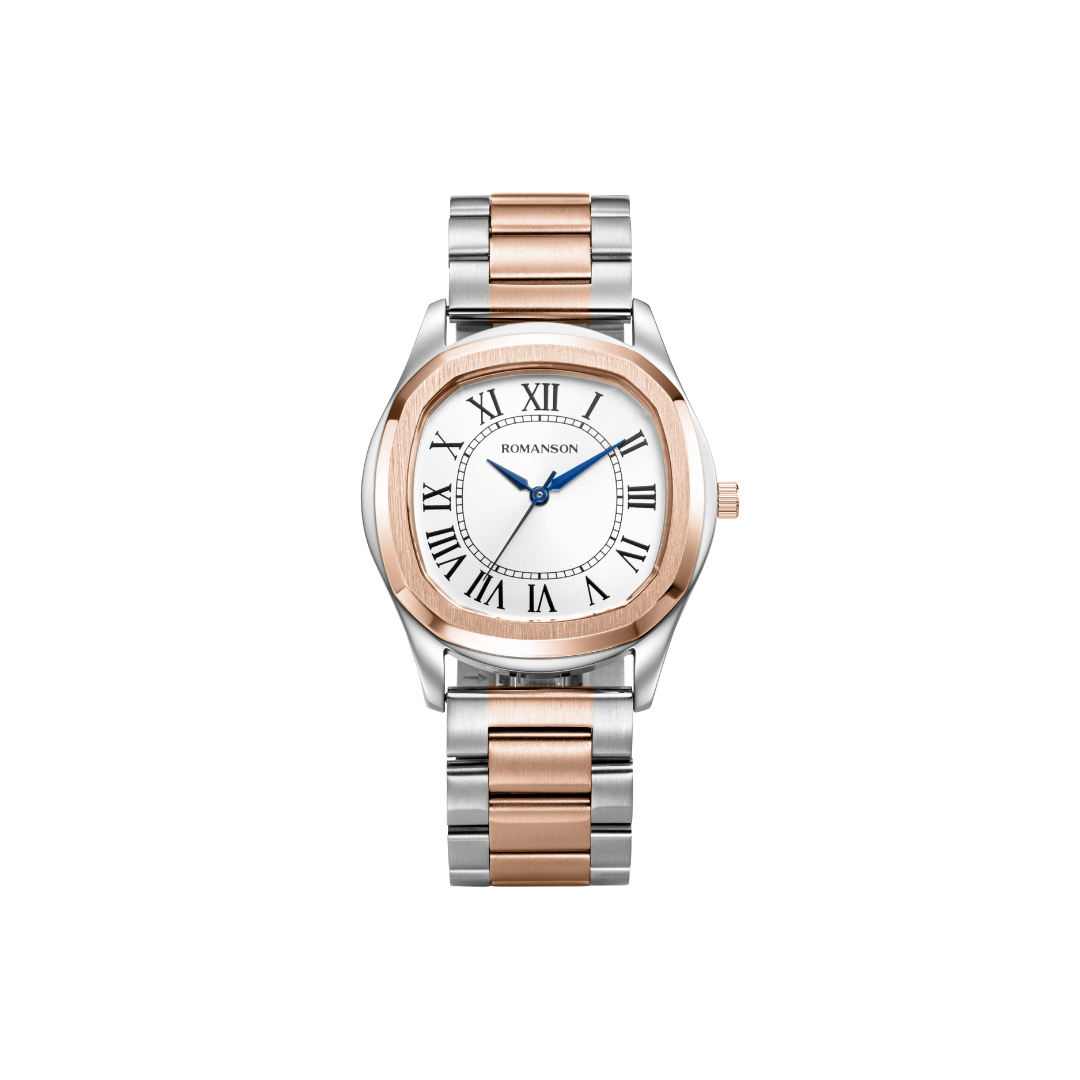 Romanson Quartz White Dial Men's Watch TM5BF011MMJWH