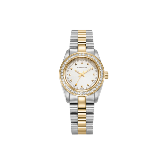 Romanson Classic White Dial Women's Watch TM5BS528KLCWH