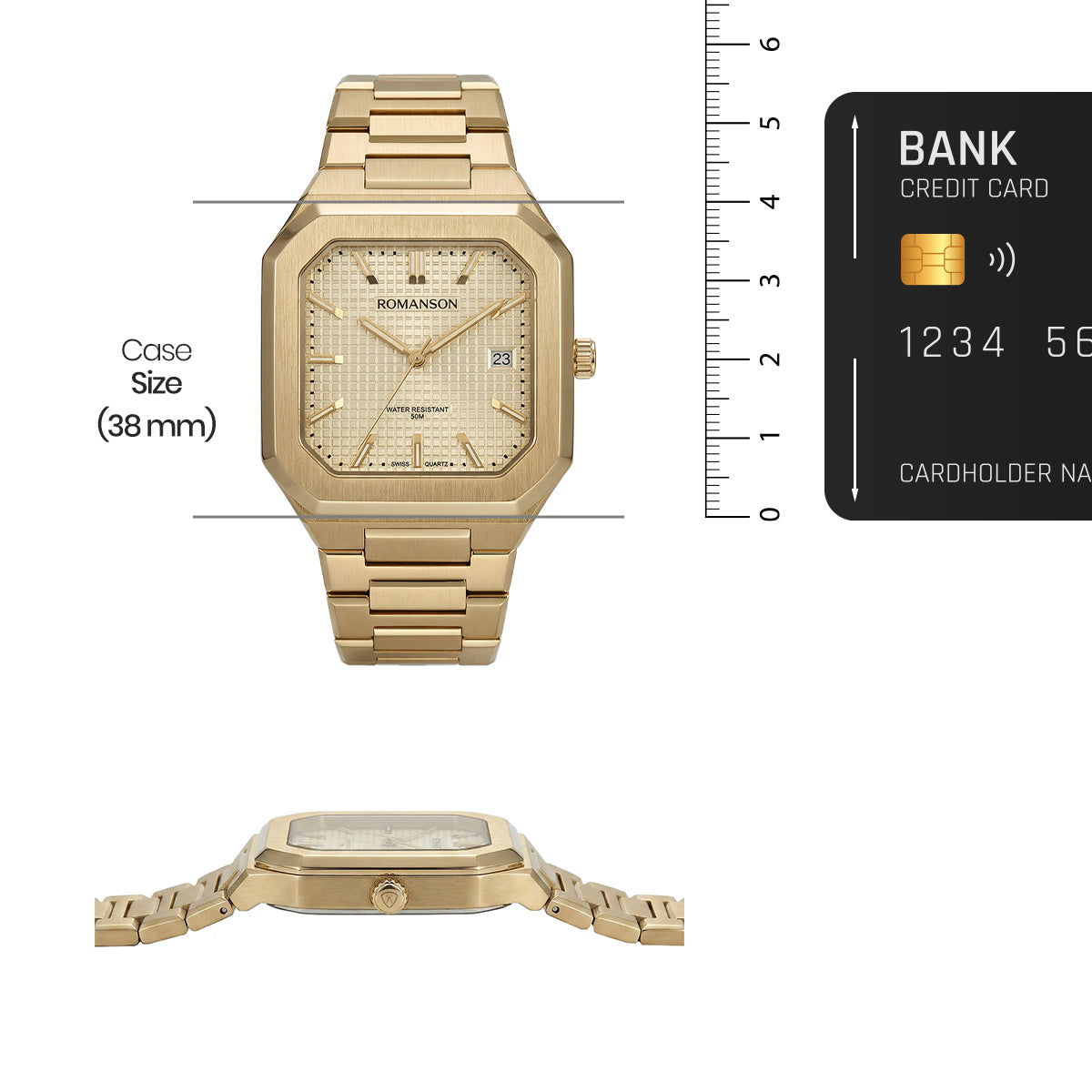 Romanson Classic Gold Men Watch TM6BS001MMGGD