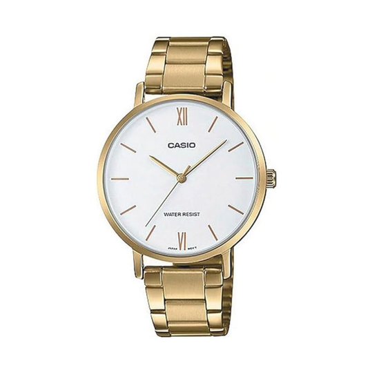 Casio Enticer White Dial Women Analog Watch A1784 LTP-VT01G-7BUDF