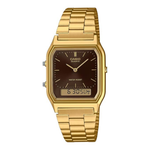 Casio Vintage Brown Dial Unisex Analog-Digital Watch D369 AQ-230GA-5AMQYDF