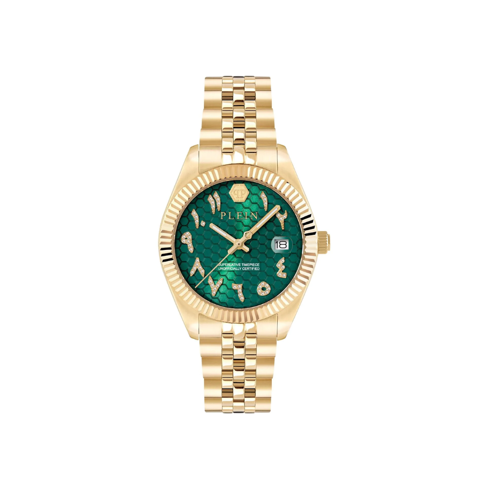 Philipp Plein Date Superlative Green Dial Women's Watch PWYFA0626