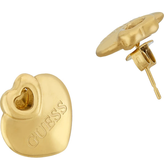 GUESS Crazy In Love Gold-Plated Women's Stud Earrings UBE05218YG