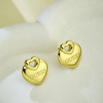 GUESS Crazy In Love Gold-Plated Women's Stud Earrings UBE05218YG