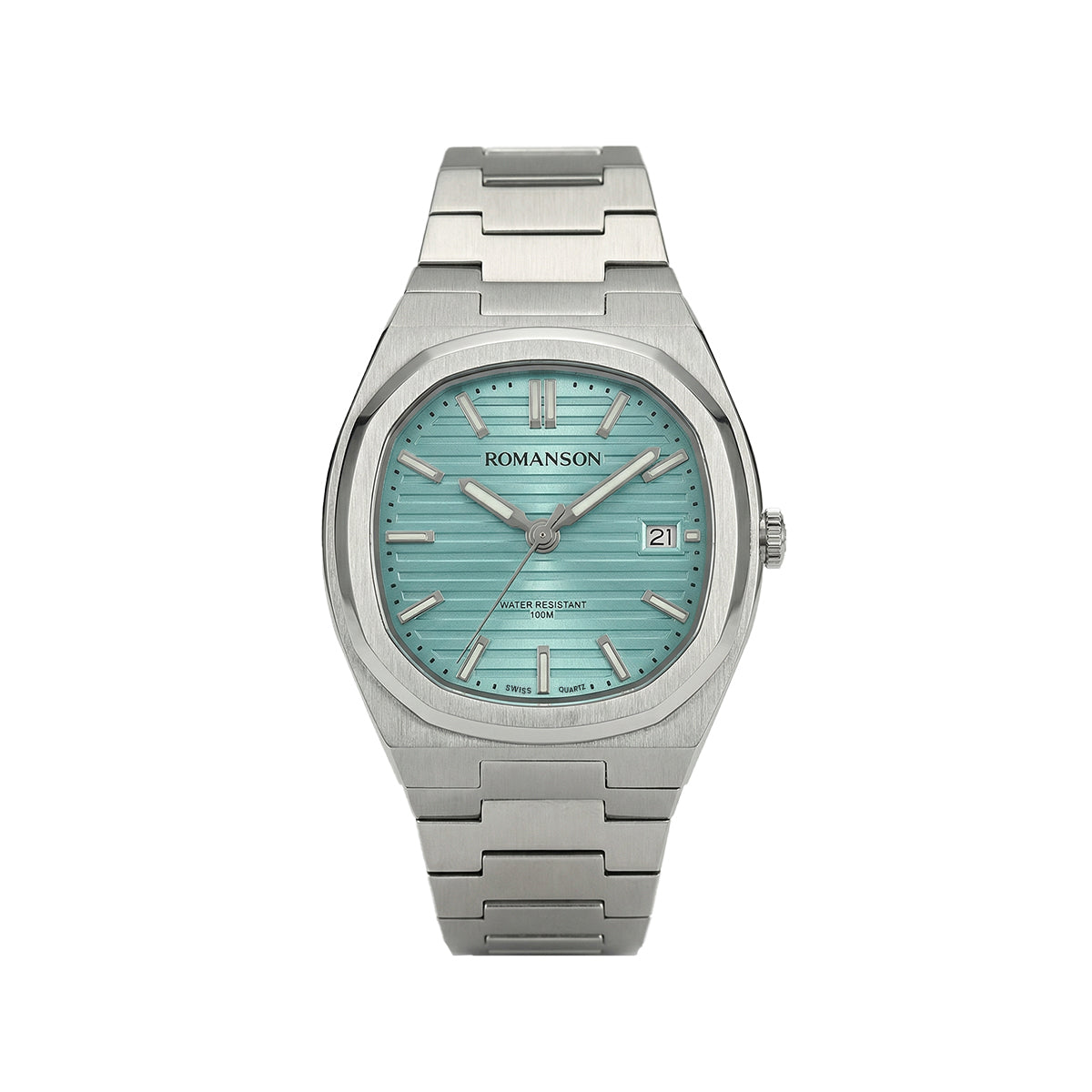 Romanson Classic Turquoise Dial Men Watch TM5BS008MMWLBU