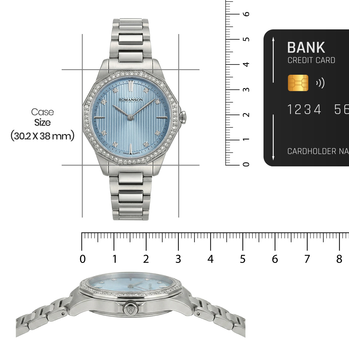 Romanson Classic Silver Women Watch RM5BF507QLWBU