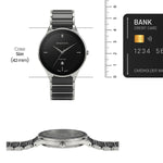 Romanson Steel and Black Ceramic Men's Watch TM4236MMWBK