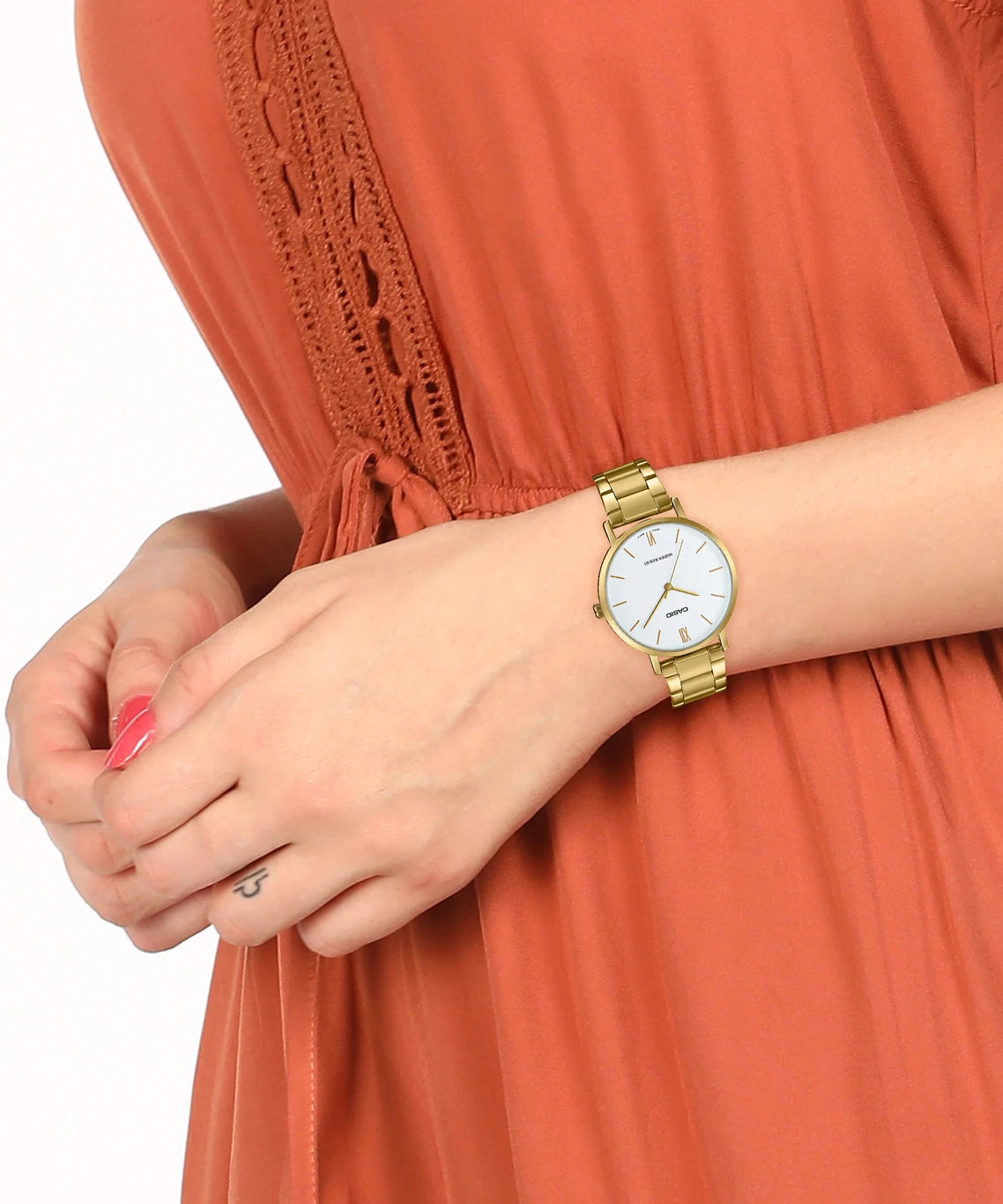 Casio Enticer White Dial Women Analog Watch A1784 LTP-VT01G-7BUDF