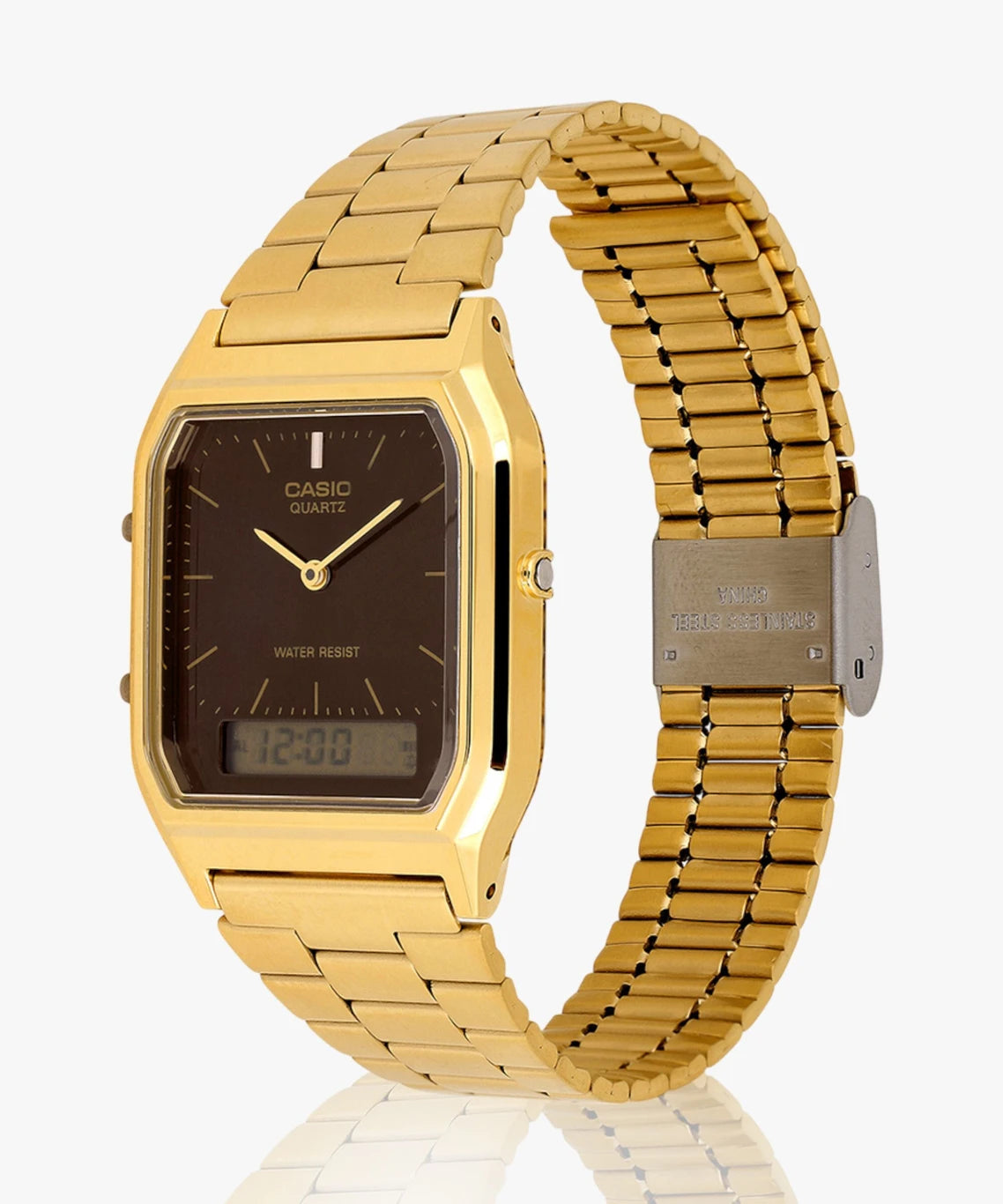 Casio Vintage Brown Dial Unisex Analog-Digital Watch D369 AQ-230GA-5AMQYDF