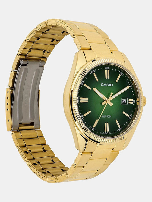 Casio Enticer Green Dial Men Watch A2374 MTP-1302PGC-3AVEF