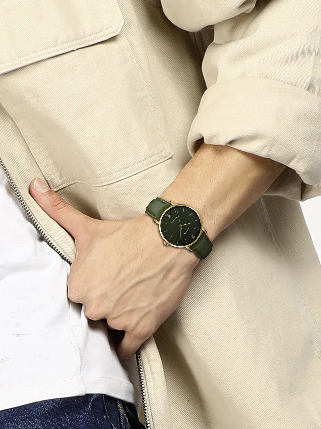 Casio Enticer Green Men Watch A1782 MTP-VT01GL-3BUDF