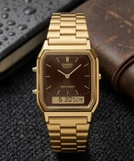 Casio Vintage Brown Dial Unisex Analog-Digital Watch D369 AQ-230GA-5AMQYDF