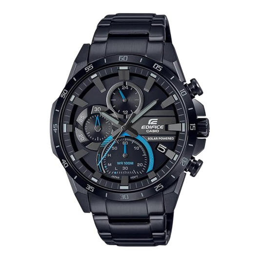 Casio Edifice Black Men's Analog Chronograph Watch ED568 IND EQS-940DC-1BVUDF