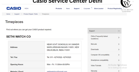 Casio Service Center Delhi
